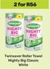Twinsaver Roller Towel Mighty Big Classic White-For 2