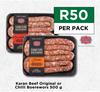 Karan Beef Original Or Chilli Boerewors-500g Per Pack