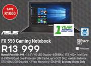 Asus FX 550 Gaming Notebook