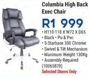 Columbia High Back Exec Chair