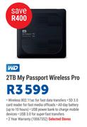 WD 2TB Passport Wireless Pro 