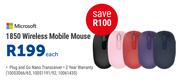 Microsoft 1850 Wireless Mobile Mouse-Each