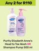 Purity Elizabeth Anne's Head To Toe Wash Or Shampoo Pump-For Any 2 x 500ml