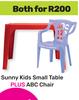 Sunny Kids Small Table Plus ABC Chair-For Both