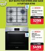 Bosch 600mm 4-Burner Gas Hob And 600mm Multifunction Oven-For Both