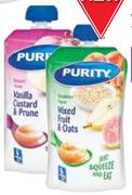 Purity Just Squeeze And Eat Pouches Assorted-110ml Each