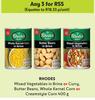 Rhodes Mixed Vegetables In Brine Or Curry,Butter Beans,Whole Kernel Corn Or Creamstyle Corn-3 x 400g