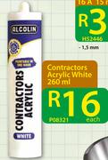 Alcolin Contractors Acrylic White-260ml