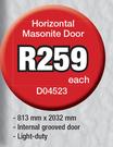 Horizontal Masonite Door D04523
