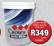 Crown Arctic White Acrylic PVA P05085-20Ltr