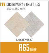 Costa Ivory & Grey Tiles-350 x 350mm Per Sqm