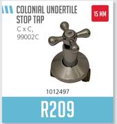 Colonial 15mm Undertile Stop Tap C x C, 99002C