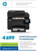 HP M177FW Laserjet Pro Multifunction