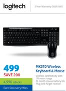 Logitech MK270 Wireless Keyboard & Mouse