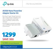 TP-Link AV500 nano Powerline Adapter Starter Kit.
