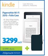 Kindle Paperwhite WiFi 2015 + Folio Case-Each