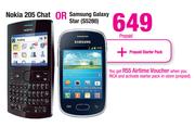 Nokia 205 Chat Or Samsung Galaxy Star(S5280)
