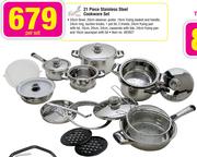 Tissoli 21 Piece Stainless Steel Cookware Set-Per Set