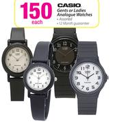 Casio Gents Or Ladies Analogue Watches-Each