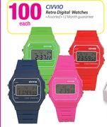 Civvio Retro Digital Watches-EachAssorted, 12 Month Guarantee.