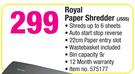 Royal Paper Shredder JS55