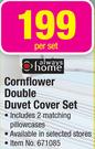 Always Home Cornflower Double Duvet Cover Set-Per Set