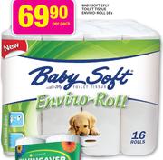 Baby Soft 2Ply Toilet Tissue Enviro Roll 16's-Per Pack