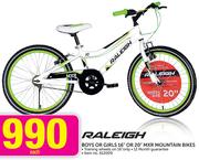 Raleigh Boys Or Girls 16" Or 20" MXR Mountain Bikes