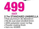 Out & About 2.7m Standard Umbrella-Each