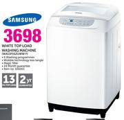 Samsung White Top Load Washing Machine WA13FSS2UWWF