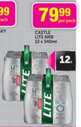 Castle Lite NRB-12 x 340ml Per Pack