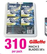 Gillette Mach 3 Blades-16's Per Pack