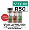 Selected Food Lover's Herbs & Spices-For Any 3 x 25g-140g