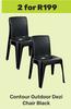 Contour Outdoor Dezi Chair (Black)-For 2