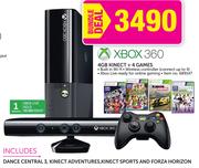 Xbox 360 4GB Kinect+4 Games