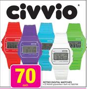 Civvio Retro Digital Watches Each