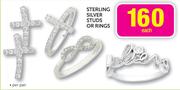 Sterling Silver Studs-Per Pair or Rings Each