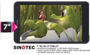 Sinotec 7" 3G Wi-Fi Tablet-On 500MB Data Price Plan