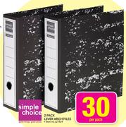 Simple Choice 2 Pack Lever Arch Files-Per Pack