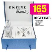 Digitime Watch And Jewellery Gift Set Assorted-Per Set