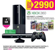 Xbox 360 4GB Kinect+ 4 Games
