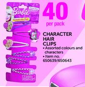 Barbie Character Hair Clips-Per Pack