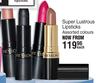 Revlon Super Lustrous Lipsticks Assorted Colours-Each