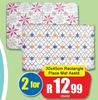 Rectangle Place Mat Asstorted 30 x 45cm-For 2 