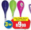 Rice Plastic Spoon Assorted Colours-For 3