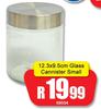 12.3 x 9.5cm Glass Cannister Small