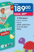 Pampers Pants Jumbo Packs-Per Pack