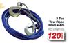3 Ton Tow Rope 8mm x 4m FED.VTR87305-Each