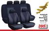 AutoKraft 9 Pce Black/Grey Seat Cover Set FED.SC1881-Per Set