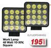 Work Lamp (Square) 48 Watt 10-30V ELP.LEDPD48WSQ-Each